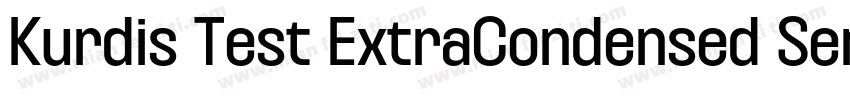 Kurdis Test ExtraCondensed SemiBold字体转换